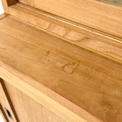 Mid Century dviejų dalių tikmedžio knygų spinta 50x180x220 cm