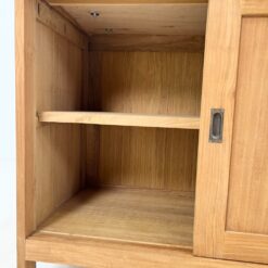 Mid Century dviejų dalių tikmedžio knygų spinta 50x180x220 cm