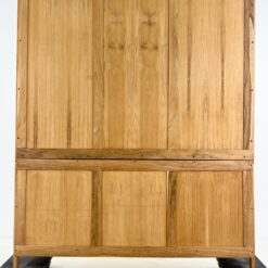 Mid Century dviejų dalių tikmedžio knygų spinta 50x180x220 cm