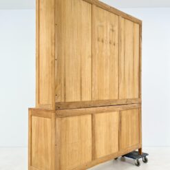 Mid Century dviejų dalių tikmedžio knygų spinta 50x180x220 cm