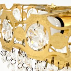 Pakabinamas žalvarinis sietynas su stiklo karoliukais 35x35x64 cm