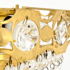 Pakabinamas žalvarinis sietynas su stiklo karoliukais 35x35x64 cm