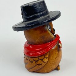 Apuoko su skrybėlė statulėlė iš polirezino 4x4x5 cm