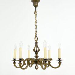 Žalvarinis pakabinamas šešių šakų sietynas 58x58x80 cm