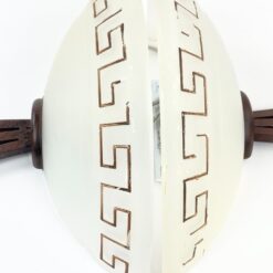 Sieniniai šviestuvai stikliniais gaubtais 2 vnt. komplektas 15x30x26 cm