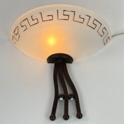 Sieniniai šviestuvai stikliniais gaubtais 2 vnt. komplektas 15x30x26 cm