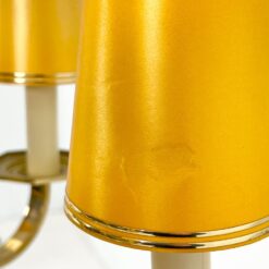 Žalvarinis pakabinamas šešių šakų sietynas su gaubteliais 69x69x68 cm