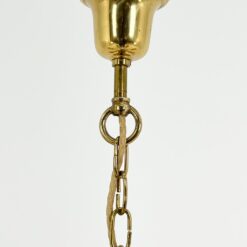 Žalvarinis pakabinamas šešių šakų sietynas su gaubteliais 69x69x68 cm