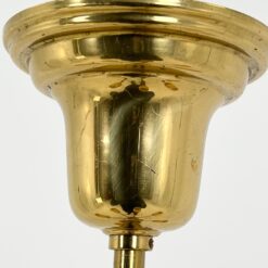 Žalvarinis pakabinamas šešių šakų sietynas su gaubteliais 69x69x68 cm