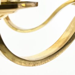 Žalvarinis pakabinamas šešių šakų sietynas su gaubteliais 69x69x68 cm