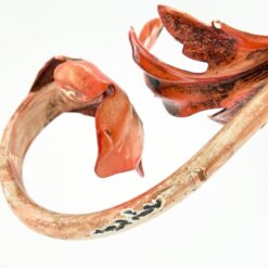 Metalinis pakabinamas ąžuolo lapų motyvų trijų šakų sietynas 59x59x72 cm