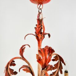 Metalinis pakabinamas ąžuolo lapų motyvų trijų šakų sietynas 59x59x72 cm