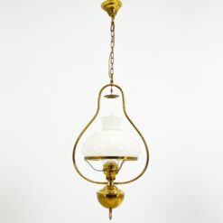 Pakabinamas žalvarinis žibalinės lempos tipo šviestuvas 26x32x103 cm