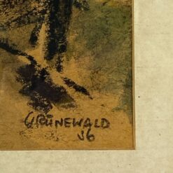 Kreidelėmis ant popieriaus pieštas peizažas Nürnberg Tratzenzwinger 1,5x42x53,5 cm