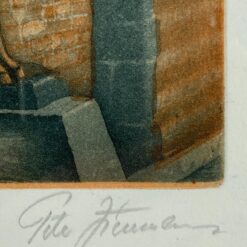 Įstiklintas grafikos darbas “Brėmeno muzikantai” 1x18x24 cm