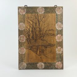 Ant medienos išdegintas gamtos peizažas 1x30,5x43 cm