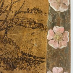 Ant medienos išdegintas gamtos peizažas 1×30,5×43 cm