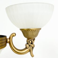 “Orion” aukso spalvos metalo sietynas su stiklo gaubtais 58x58x77 cm