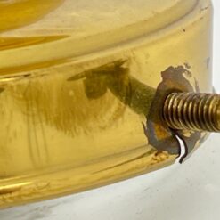 Žalvarinis pakabinamas šviestuvas su stikliniu gaubtu 24x24x83 cm