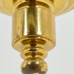 Žalvarinis pakabinamas šviestuvas su stikliniu gaubtu 24x24x83 cm