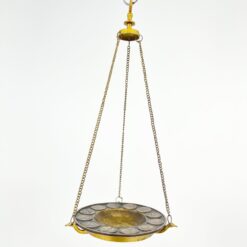 Žalvarinė pakabinama lėkštė su senovinių monetų atvaizdais 19,5x19,5x42 cm