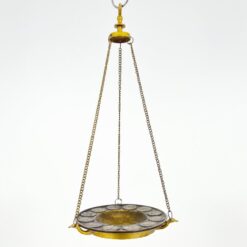 Žalvarinė pakabinama lėkštė su senovinių monetų atvaizdais 19,5×19,5×42 cm