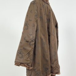 Vintažiniai trumpi karakulio kailio kailiniai su kišenėmis 55x82x6 cm