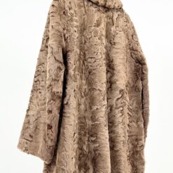 Vintažiniai trumpi karakulio kailio kailiniai su kišenėmis 55x82x6 cm