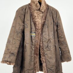 Vintažiniai trumpi karakulio kailio kailiniai su kišenėmis 55x82x6 cm