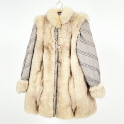 Vintažiniai natūralios odos ir lapės kailio kailiniai 60x93x11 cm