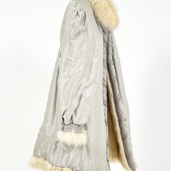 Vintažiniai natūralios odos ir lapės kailio kailiniai 60x93x11 cm