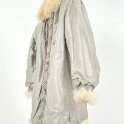 Vintažiniai natūralios odos ir lapės kailio kailiniai 60x93x11 cm