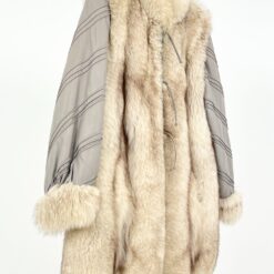 Vintažiniai natūralios odos ir lapės kailio kailiniai 60x93x11 cm