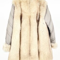 Vintažiniai natūralios odos ir lapės kailio kailiniai 60x93x11 cm