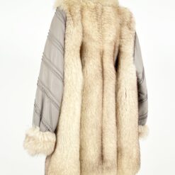 Vintažiniai natūralios odos ir lapės kailio kailiniai 60x93x11 cm