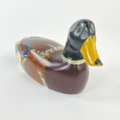 Rankų darbo medinė anties statula 25x8x11 cm