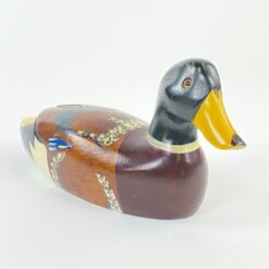 Rankų darbo medinė anties statula 25x8x11 cm