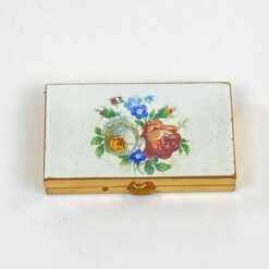 Vintažinė žalvarinė dėžutė tabletėms 3,2x5,3x1 cm