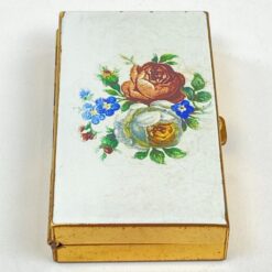 Vintažinė žalvarinė dėžutė tabletėms 3,2×5,3×1 cm