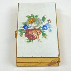 Vintažinė žalvarinė dėžutė tabletėms 3,2×5,3×1 cm
