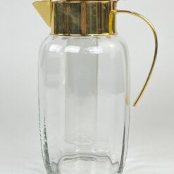 Stiklinis ąsotis su žalvarinėmis detalėmis ir ledo indu 3 L 18x14x28,5 cm