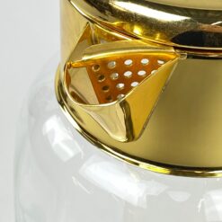 Stiklinis ąsotis su žalvarinėmis detalėmis ir ledo indu 3 L 18x14x28,5 cm