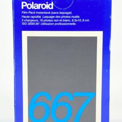 Polaroid 667 Coaterless Instant Film Black/White foto kasetės 10×14,5×5 cm