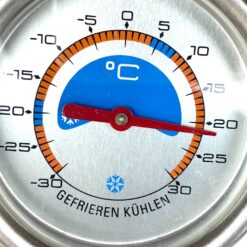 Nerūdijančio plieno šaldytuvo / šaldiklio termometras (+30/-30) 4,5x7x9 cm