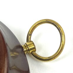 Pakabinamas barometras raudonmedžio ir žalvario rėme 12,5x15x4,5 cm