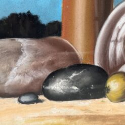 Akvarele tapytas natiurmortas įstiklintame rėme 2x85x69 cm