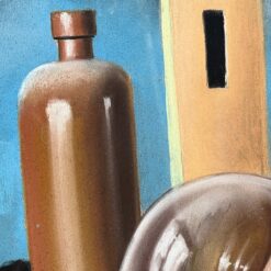 Akvarele tapytas natiurmortas įstiklintame rėme 2x85x69 cm