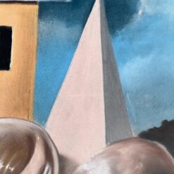 Akvarele tapytas natiurmortas įstiklintame rėme 2x85x69 cm