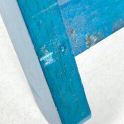 Sulankstomas medinis, mėlynai dažytas staliukas 37x49x65 cm