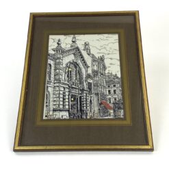 Įrėmintas siuvinėtas miesto peizažas 1,5x27,5x35,5 cm